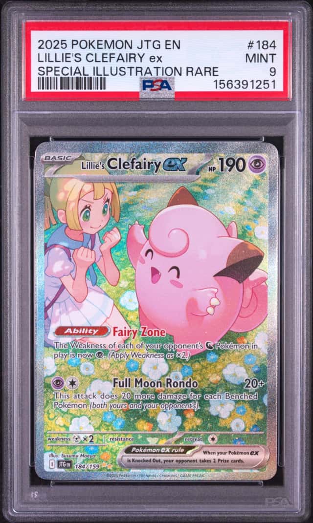 PSA 9 Pokemon TCG Journey Together #184 Lillie'S Clefairy Ex SIR Z6E