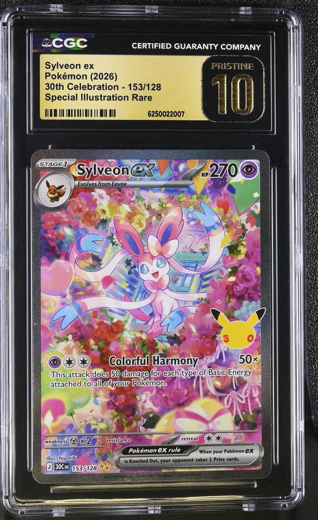Sylveon ex *CGC PRISTINE 10* Special Illustration Rare *30th Celebration* #153