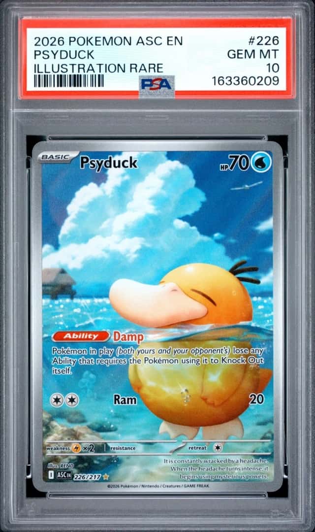 2026 POKEMON ASC EN-ASCENDED HEROES ILLUSTRATION RARE #226 PSYDUCK PSA 10