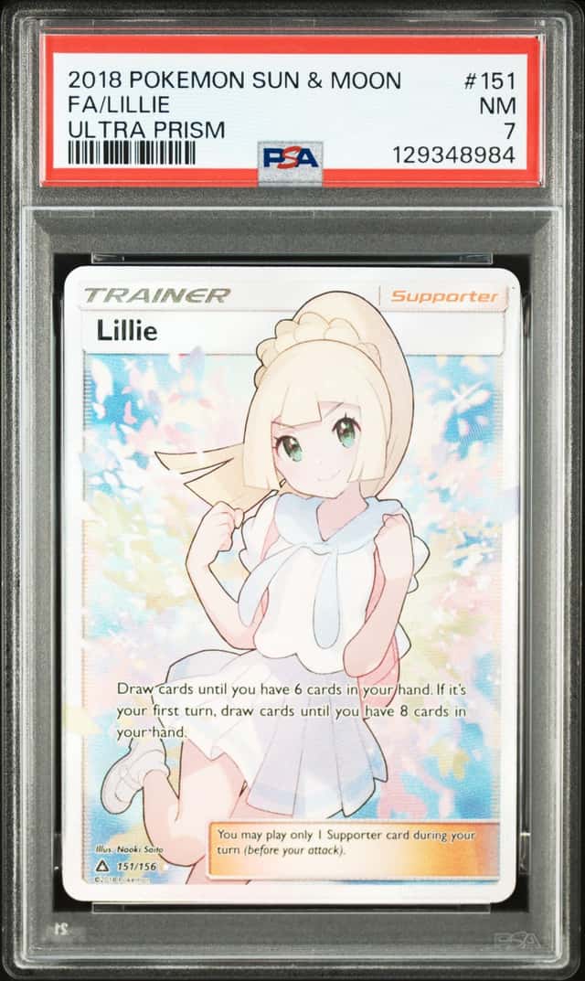 2018 Pokemon Sun & Moon Ultra Prism 151/156 Full Art Lillie PSA 7