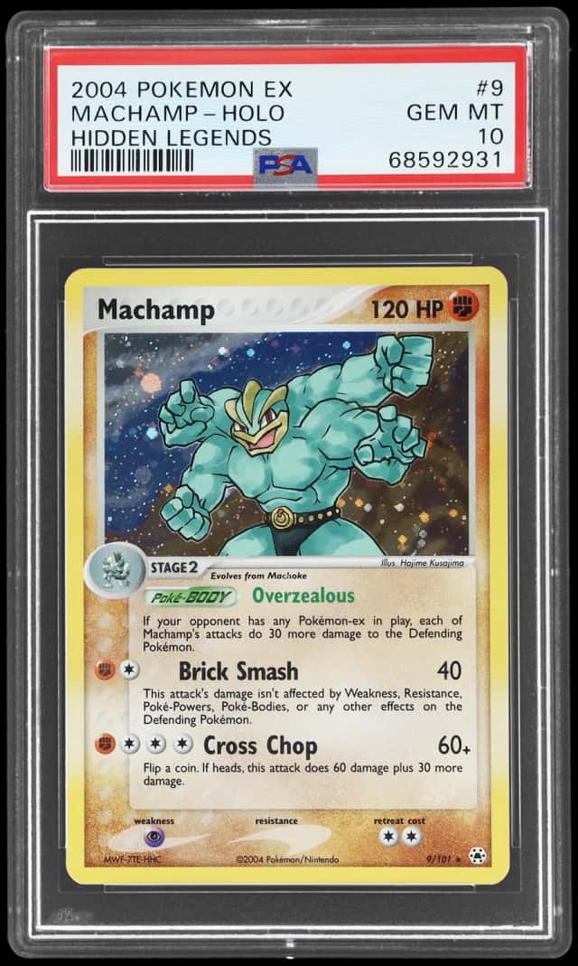 2004 Pokemon Ex Hidden Legends Holo Machamp #9