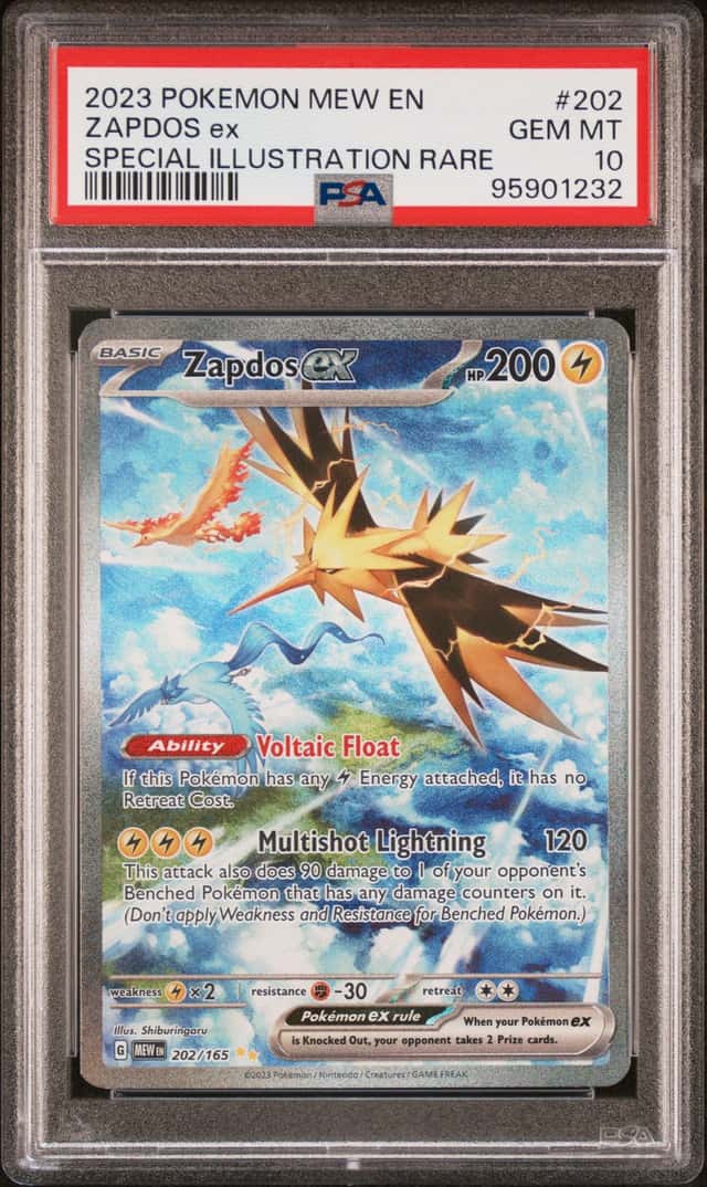 2023 Pokemon Mew Special Illustration Rare Zapdos Ex #202