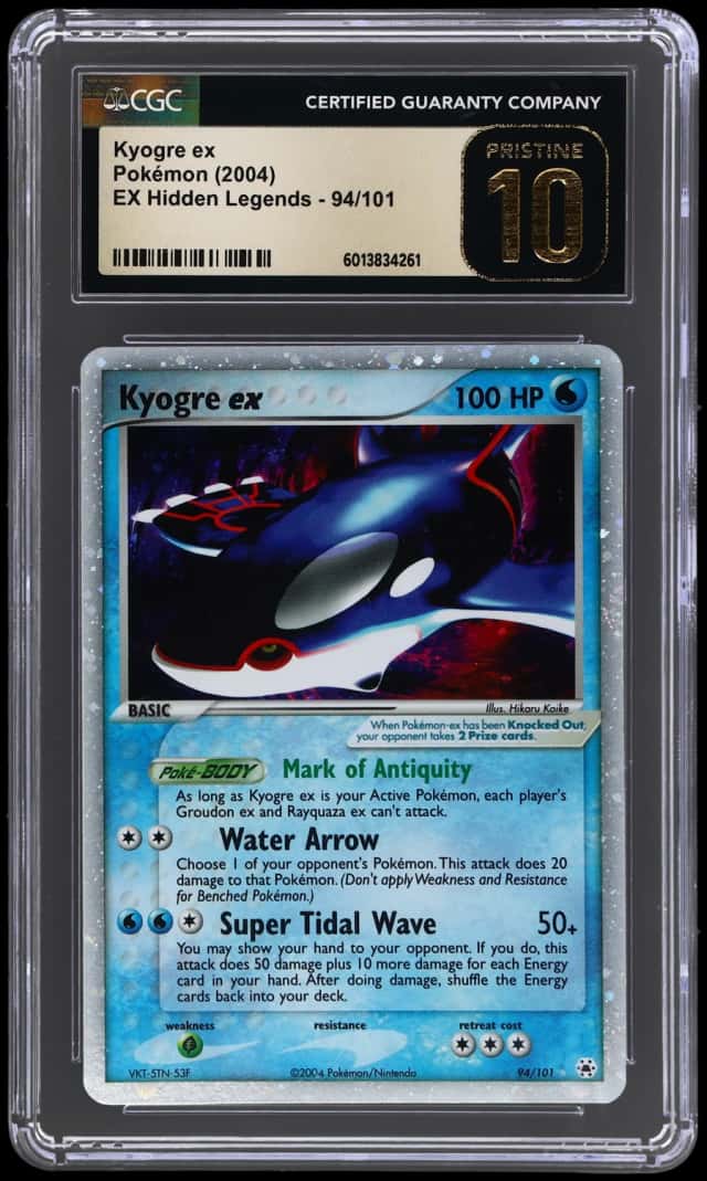 2004 Pokemon Ex Hidden Legends Kyogre Ex #94