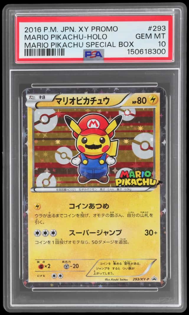 2016 Pokemon XY Promo Special Box Japanese Holo Mario Pikachu #293XYP