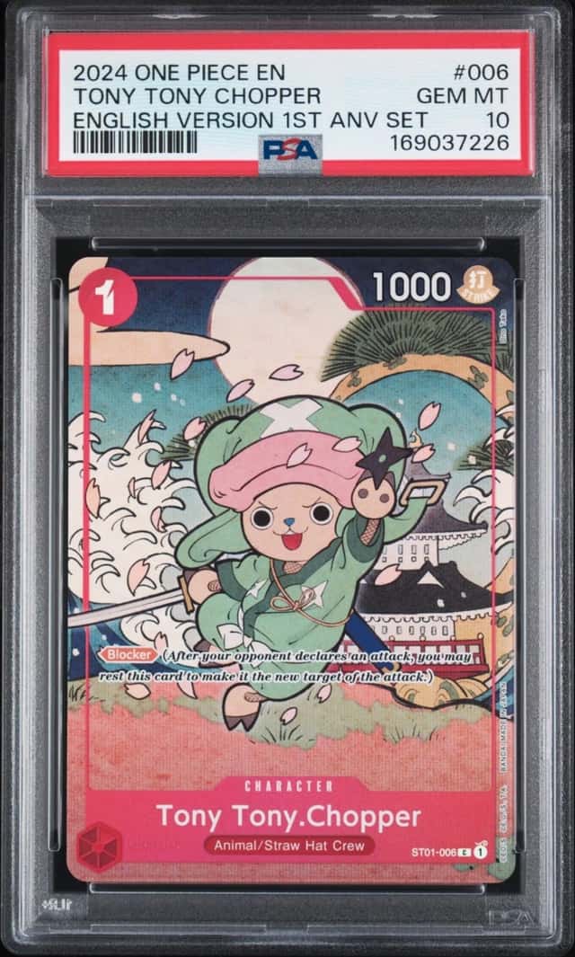 2024 ONE PIECE ENGLISH VERSION 1ST ANNIVERSARY SET #006 TONY TONY CHOPPER PSA 10