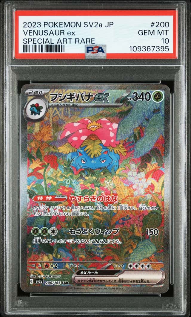 PTCG 宝可梦 PSA 10分 妙蛙花ex 2023 200/165 SAR SV2a 强化包 宝可梦卡牌151 日文