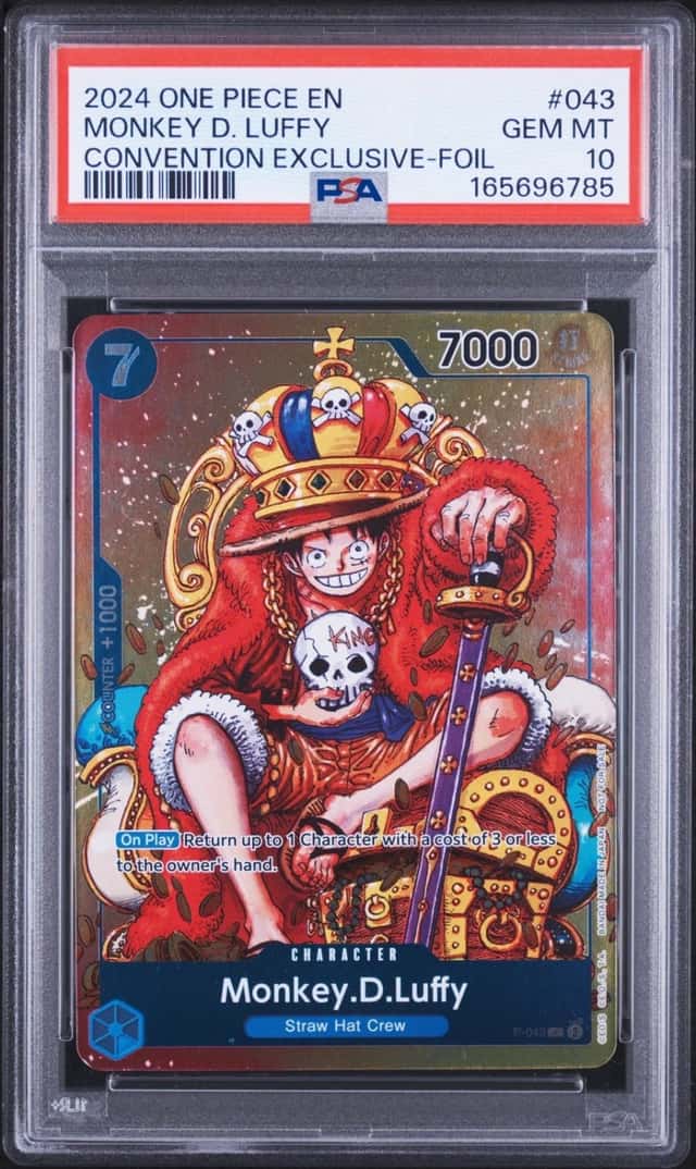 One Piece Monkey D. Luffy Promo 043 Convention Exclusive FOIL PSA 10 Gem Mint