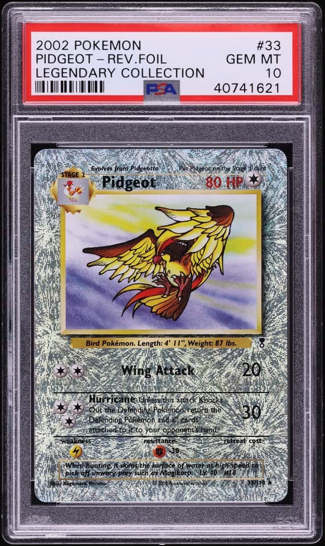2002 Pokemon Legendary Collection Reverse Holo Pidgeot #33 PSA 10 GEM MINT