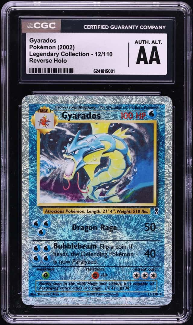 2002 Pokemon Legendary Collection Reverse Holo Gyarados #12 CGC ALTERED AUTH