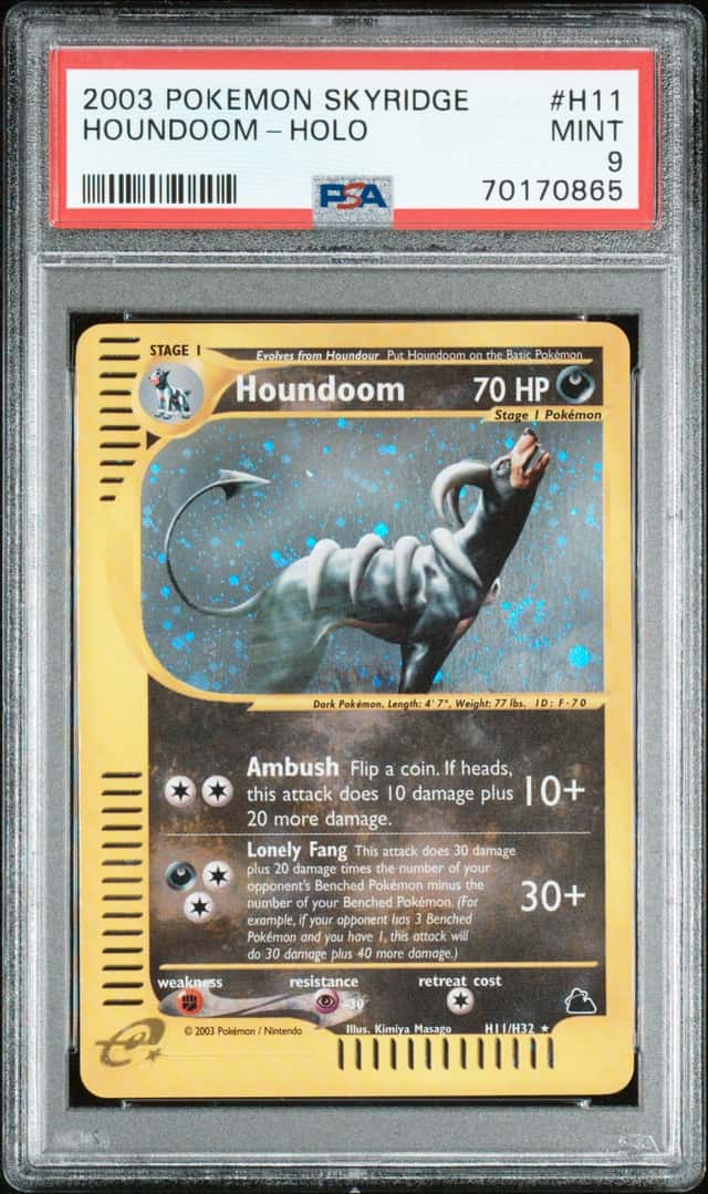 2003 Pokemon Skyridge Holo Houndoom #H11 PSA 9 MINT