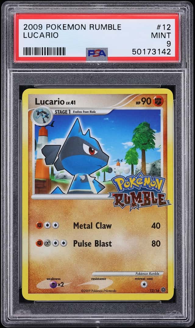 2009 Pokemon Platinum Rumble Lucario #12 PSA 9 MINT