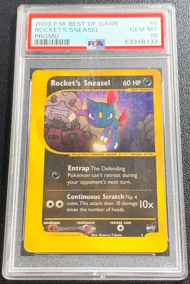 Pokemon Best of Game Rocket's Sneasel Promo PSA 10