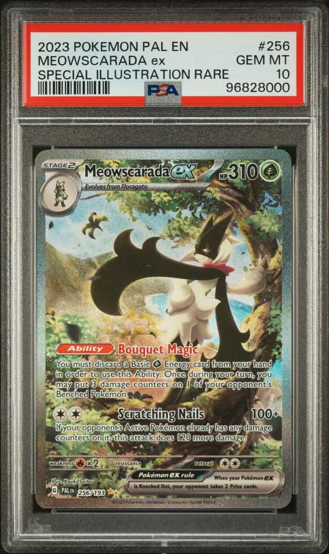 Pokemon TCG Meowscarada EX 256/193 PSA 10 Sv02 Paldea Evolved Holo
