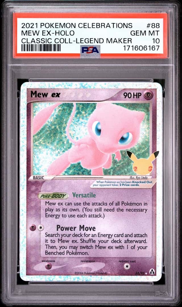 2021 POKEMON CELEBRATIONS CLASSIC COLLECTION #88 MEW EX-HOLO PSA 10