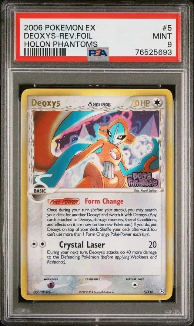 Pokemon Deoxys Reverse Holo Holon Phantoms 5/110 PSA 9 Mint