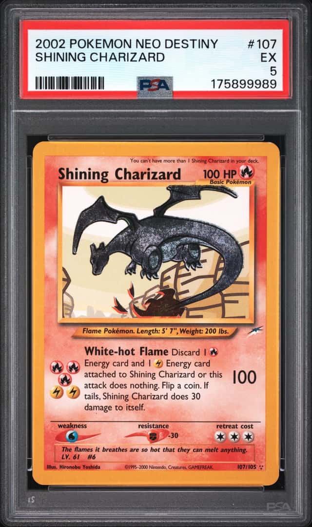 Pokemon Shining Charizard Neo Destiny Unlimited 107/105 PSA 5