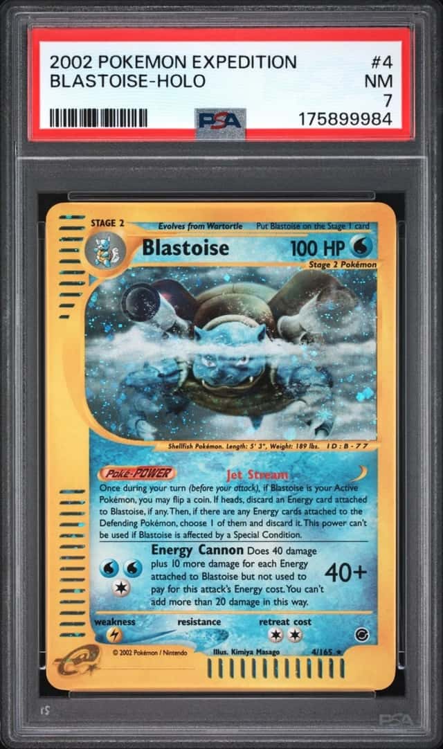 Pokemon Blastoise Holo Expedition 4/165 PSA 7