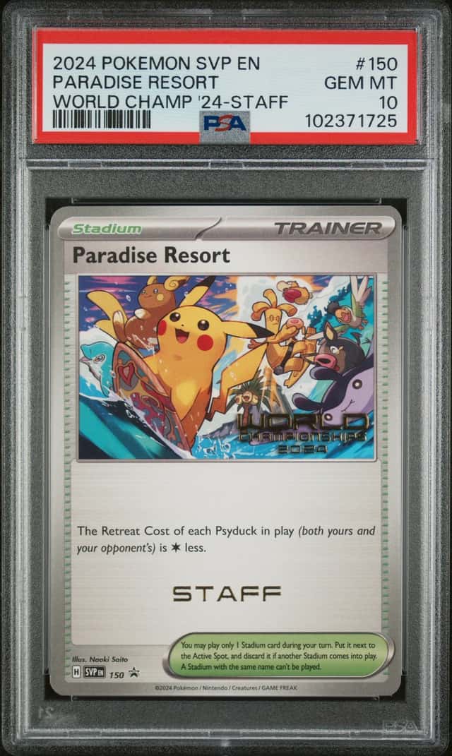 2024 Pokémon Paradise Resort #150 World Championships STAFF Promo PSA 10