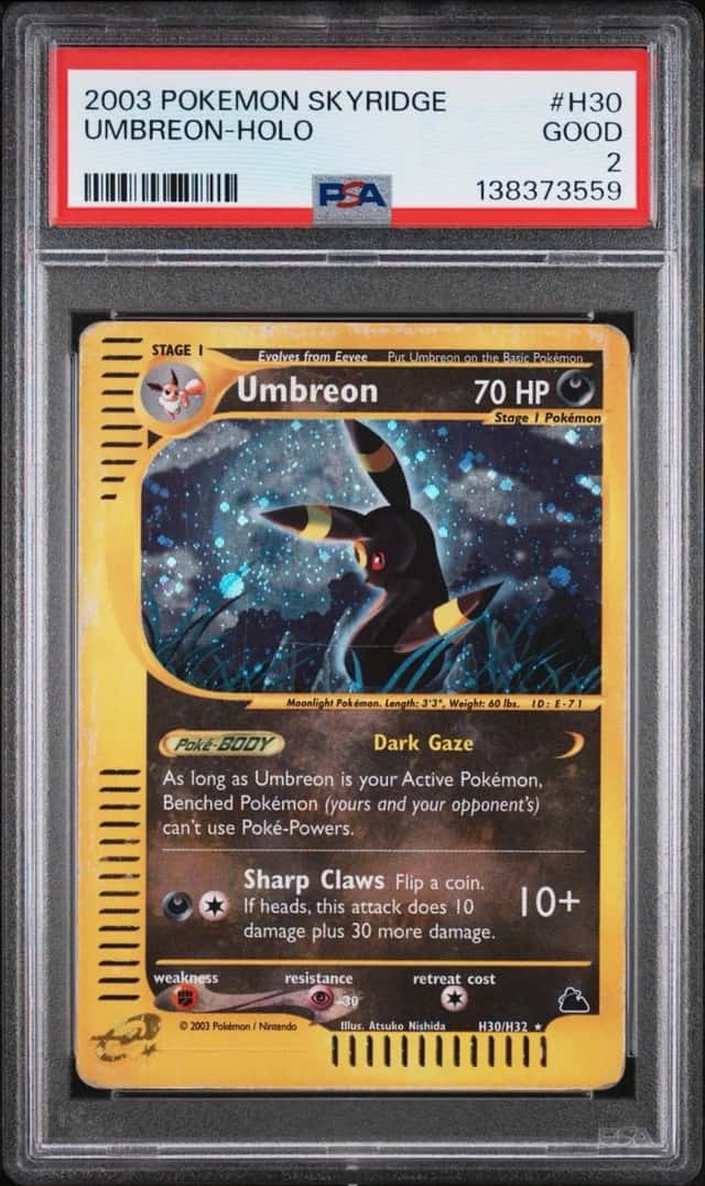2003 Pokemon Skyridge Umbreon Holo #H30 PSA 2