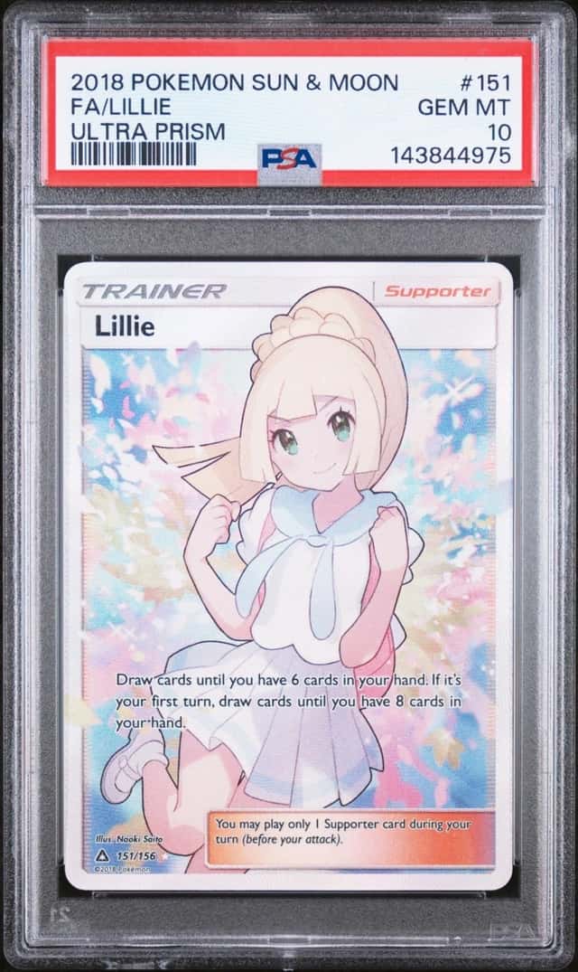 Pokemon Lillie Ultra Prism Full Art 151/156 PSA 10 Gem Mint