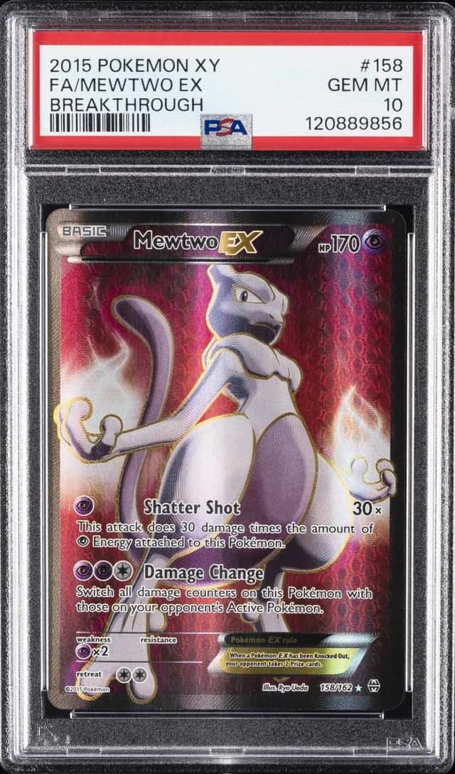Pokemon Mewtwo EX Breakthrough Full Art 158/162 PSA 10 Gem Mint