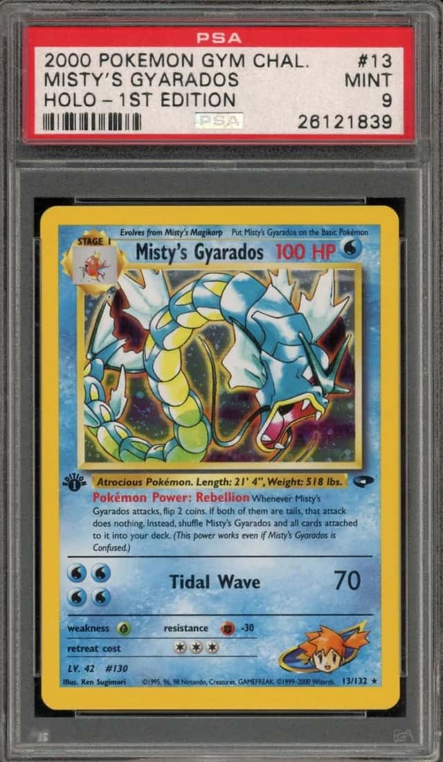 Pokemon Misty's Gyarados Gym Challenge 13/132 Holo 1st Edition PSA 9 Mint