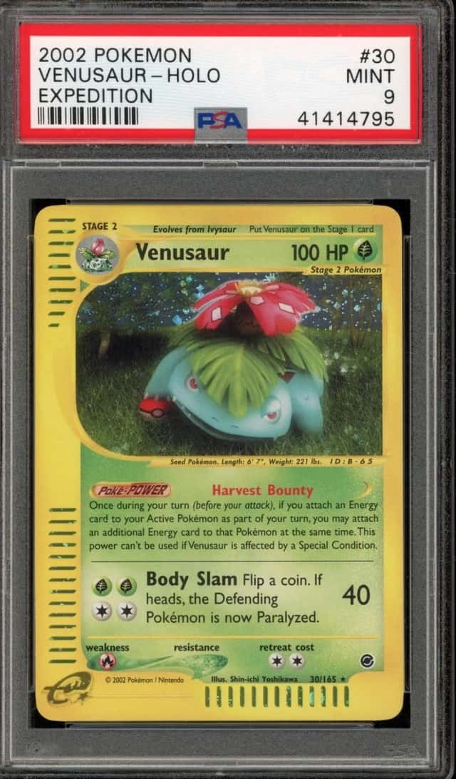 Pokemon Venusaur Holo Expedition 30/165 PSA 9 Mint
