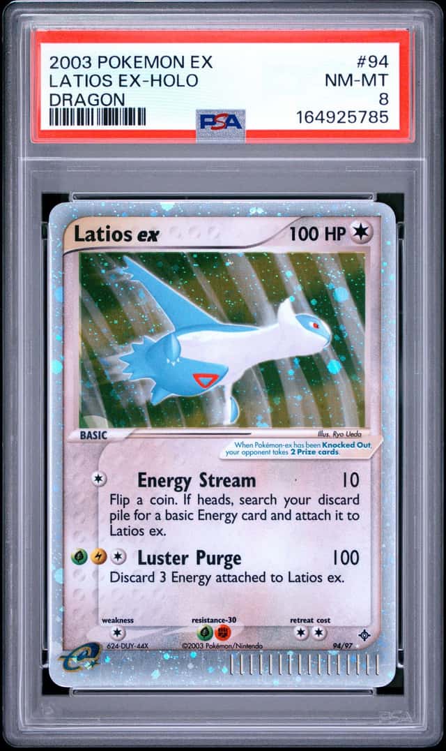 Pokemon Latios EX Holo Dragon 94 PSA 8
