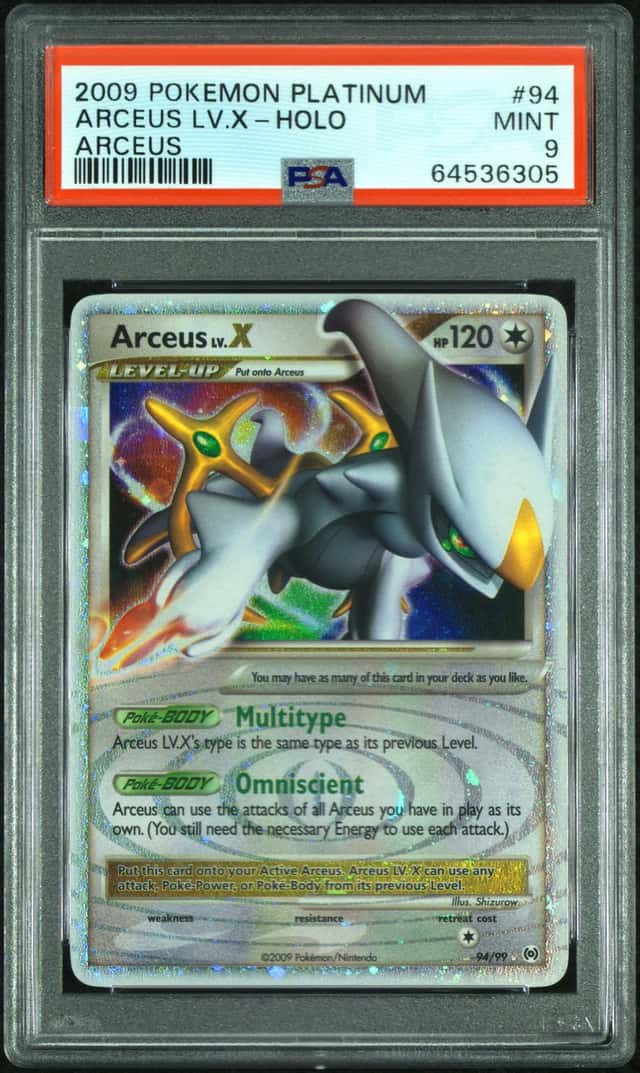 Pokemon Arceus LV.X Holo Platinum Arceus 94 PSA 9 Mint