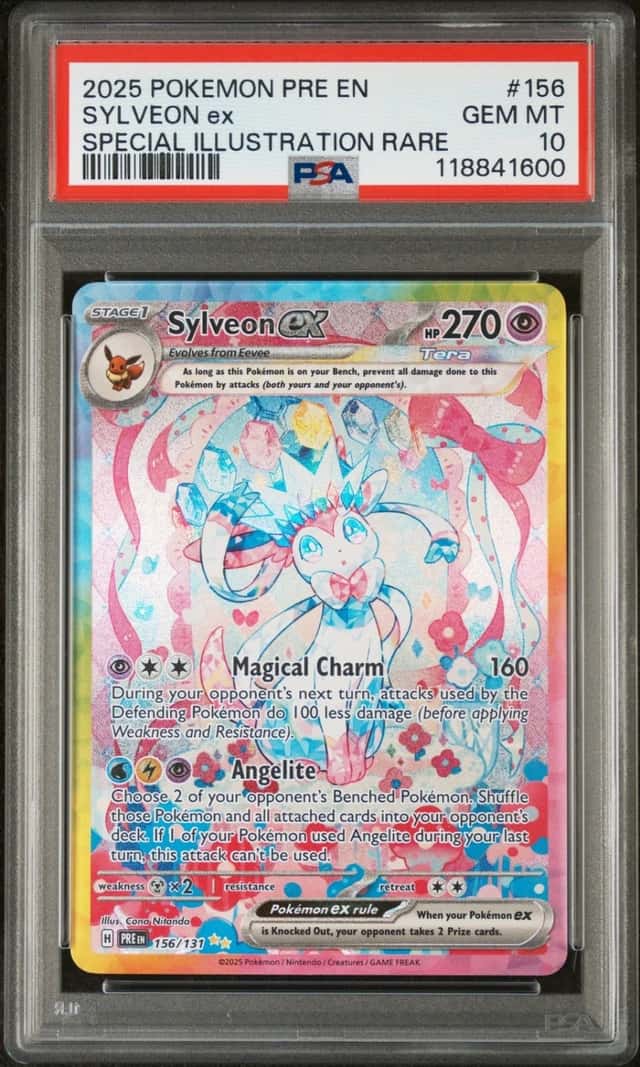 Pokemon Sylveon EX Prismatic Evolutions 156/131 Special Illustration Rare PSA 10