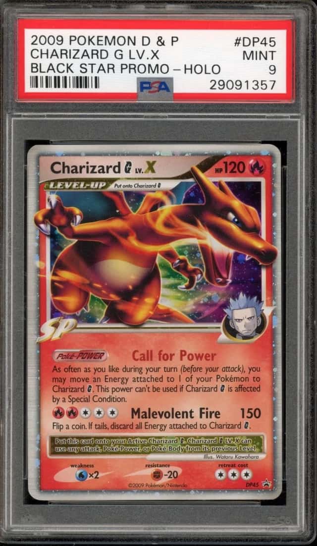 Pokemon Charizard G LV.X Black Star Promo DP45 Holo PSA 9 Mint