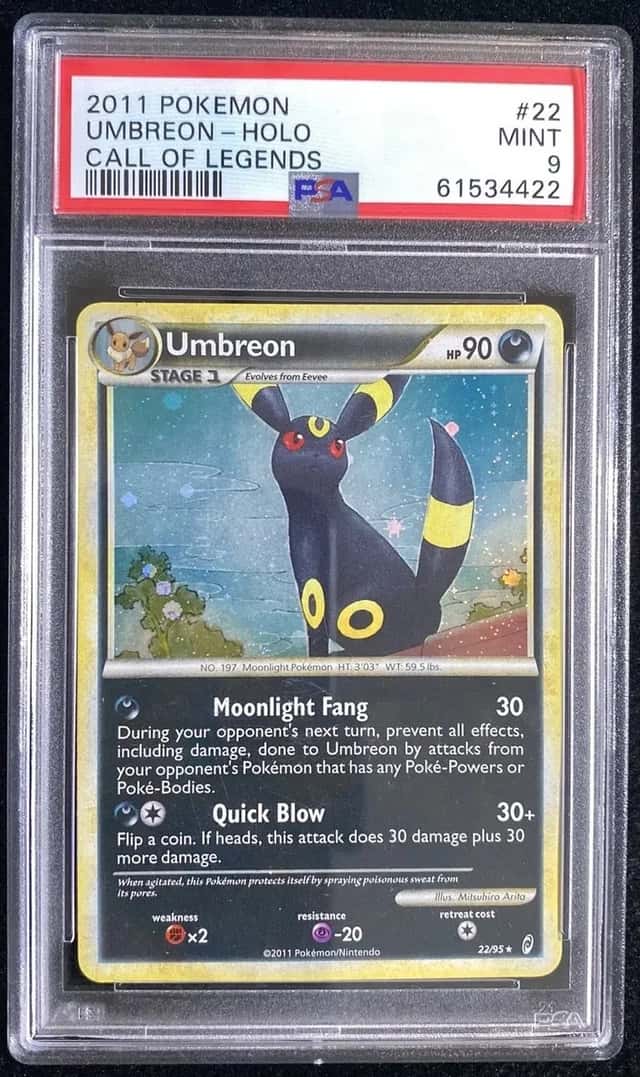 2011 Pokemon TCG English Umbreon Call of Legends #22/95 Holo PSA 9 WC53