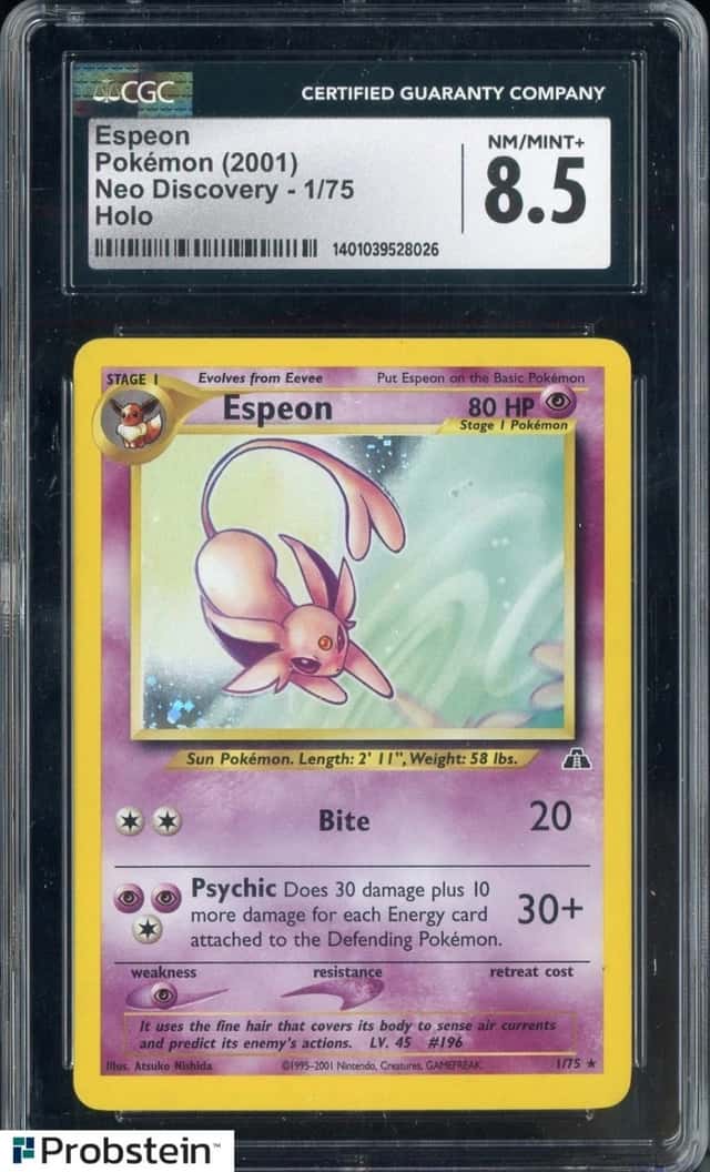 2001 Pokemon Neo Discovery #1/75 Espeon Holo CGC 8.5 NM-MT+