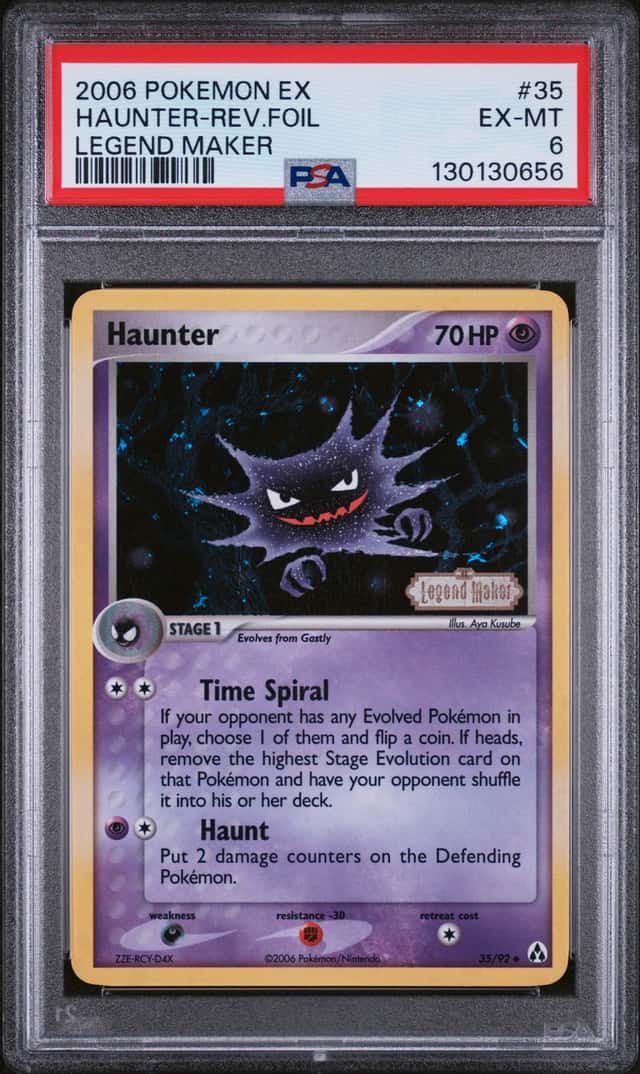 Pokemon Haunter 35/92 Legend Maker Reverse Holo PSA 6