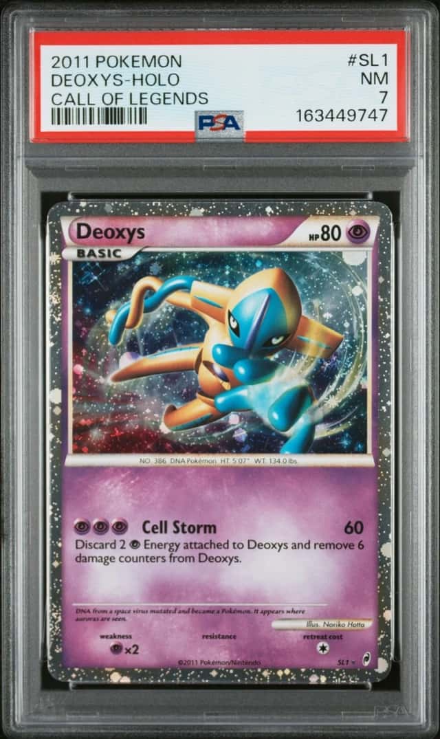 2011 POKEMON CALL OF LEGENDS #SL1 DEOXYS HOLO PSA 7