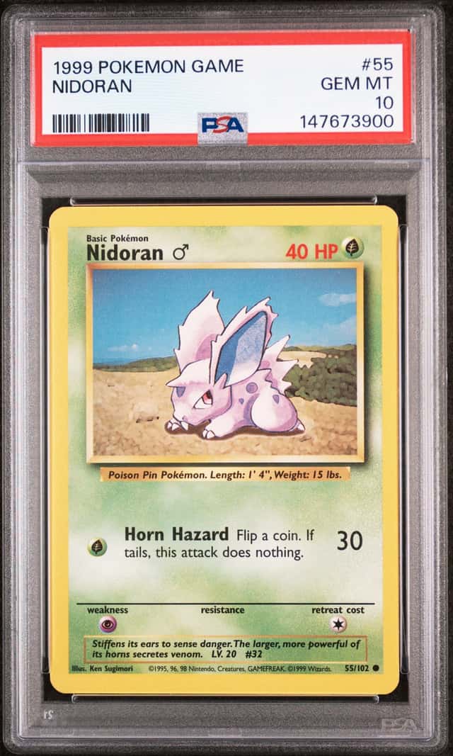 1999 Pokemon Game Nidoran PSA 10