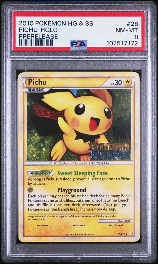 102517172 Pichu 2010 Pokemon HeartGold & SoulSilver #28/123 Promos PSA 8