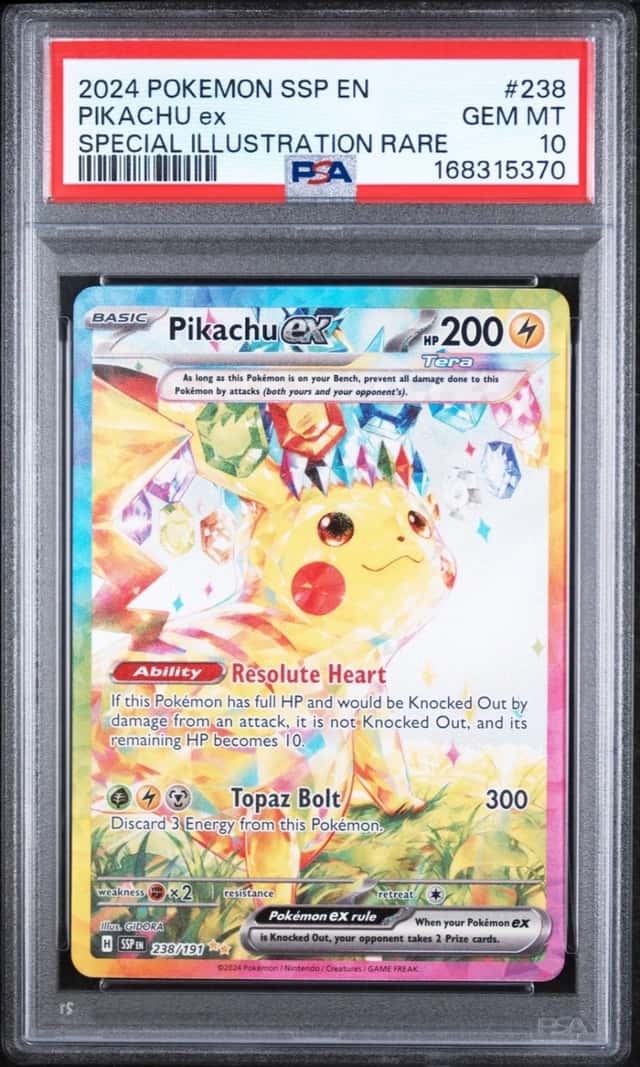 2024 POKEMON SSP EN-SURGING SPARKS SPECIAL ILLUSTRATION RARE PIKACHU EX PSA 10