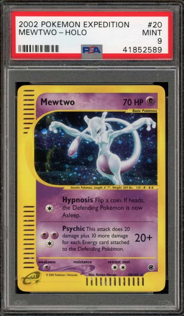Pokemon Mewtwo Holo Expedition 20/165 PSA 9 Mint