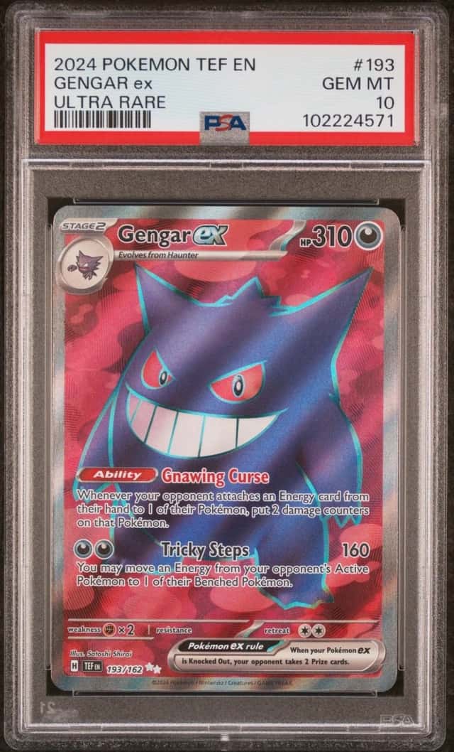 Pokemon Gengar EX Temporal Forces 193/162 Ultra Rare PSA 10 Gem Mint