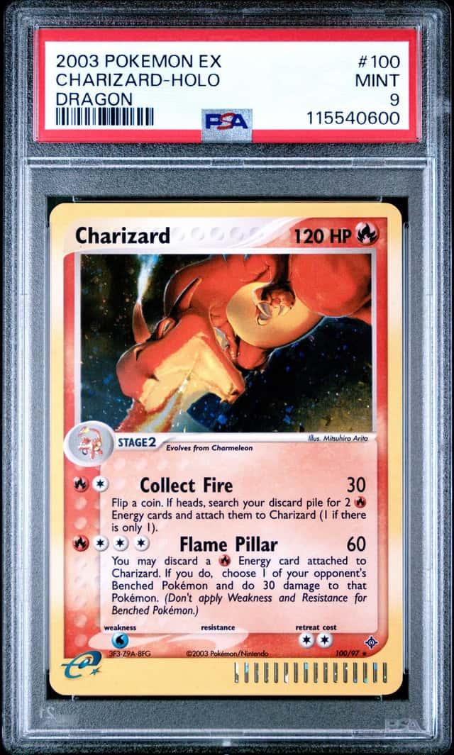 Pokemon Charizard Holo EX Dragon 100 PSA 9 Mint