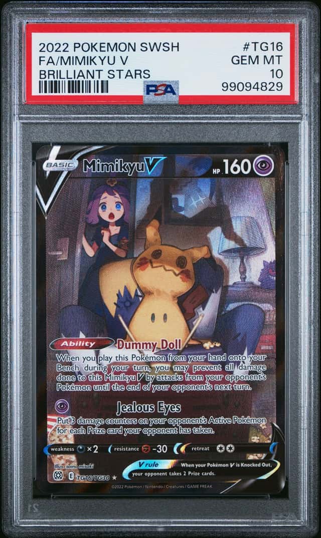 2022 Pokemon Sword and Shield Brilliant Stars Trainer Gallery Mimikyu V #TG16