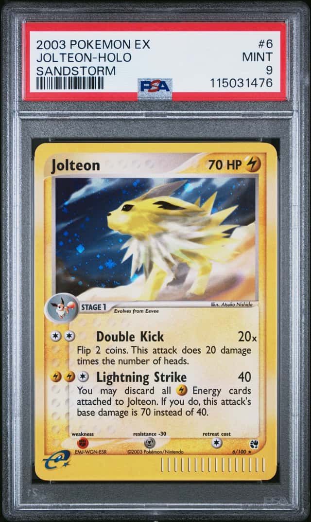 Pokemon Jolteon Holo Sandstorm 6/100 PSA 9 Mint