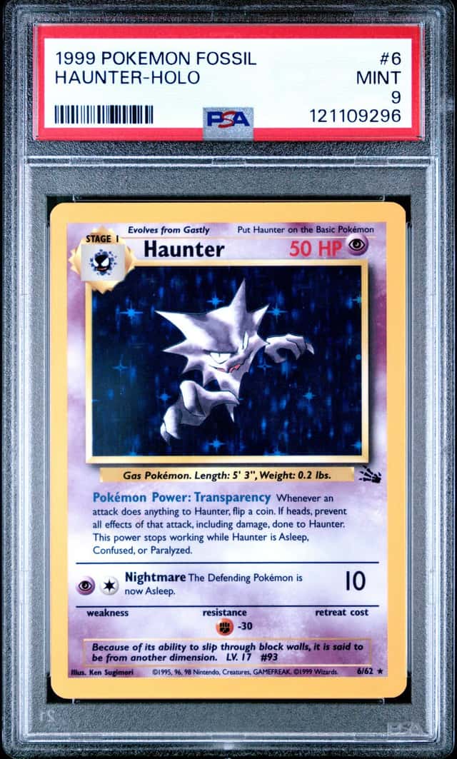 Haunter 6/62 Fossil Holo 1999 Pokemon Trading Card Game TCG PSA 9 WOTC