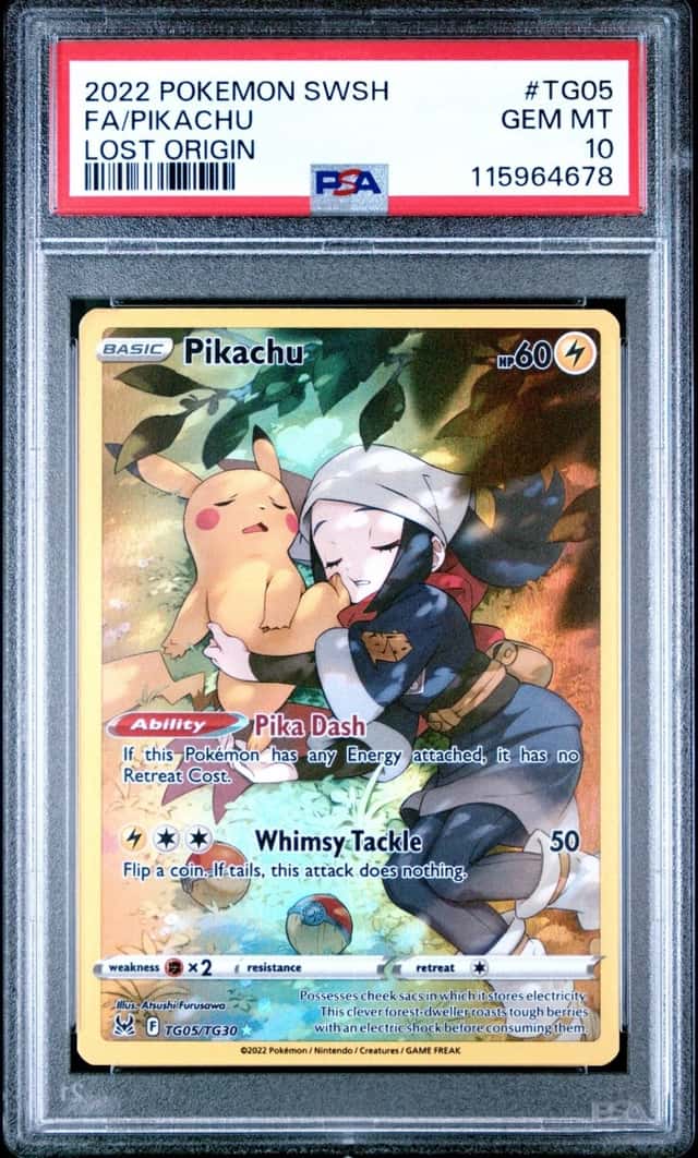 Pokemon Pikachu Lost Origin Full Art TG05/TG30 PSA 10 Gem Mint