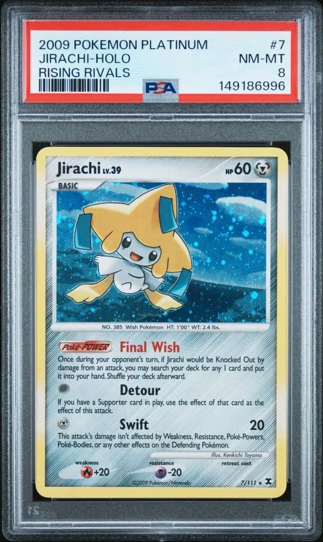 2009 Pokemon Platinum Rising Rivals #7 Jirachi Holo PSA 8