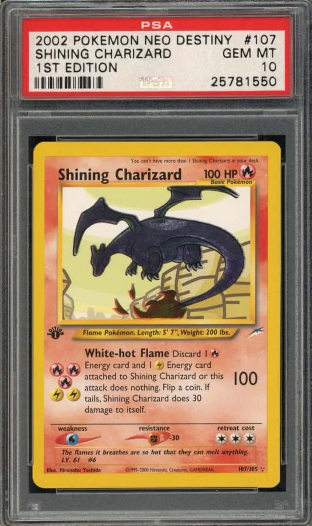 Pokemon Neo Destiny Shining Charizard 1st Edition Holo 107/105 PSA 10 (2002)