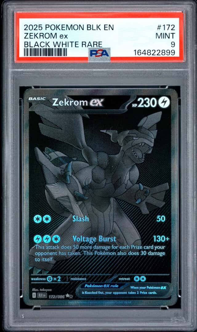 Pokemon Zekrom EX 172/086 Black White Rare Black Bolt PSA 9 Mint