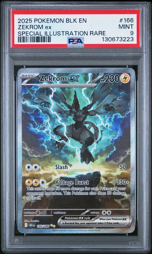 2025 Pokemon BLK EN Special Illustration Rare #166 Zekrom ex PSA 9 MINT