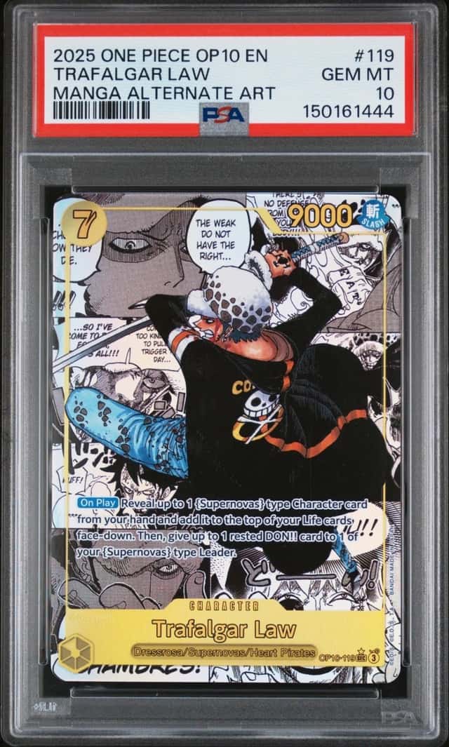 One Piece Trafalgar Law Op10 Royal Blood 119 Manga Alternate Art PSA 10
